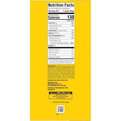 NILLA Vanilla Wafers Mini Cookies, 10 Snack Packs - Image 3