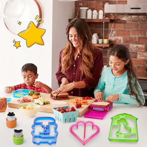 50% Off IELEK Sandwich & Fruit Cutters Set - Fun Lunchbox Tool - Image 2