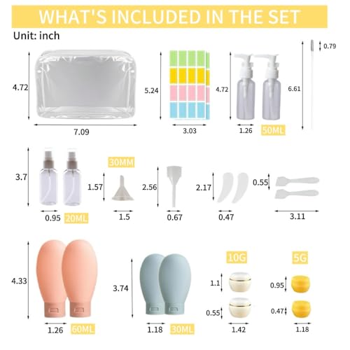 25% Off 21-Piece Leakproof Travel Toiletry Bottles Set - Image 4