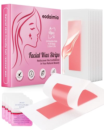 50% Off 48-Piece Facial Wax Strips Kit with Calming Wipes - Image 1