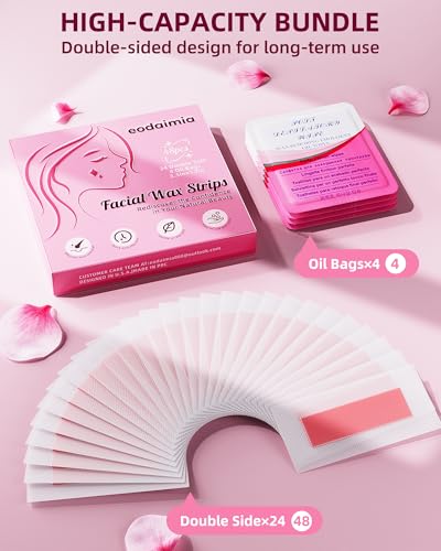 50% Off 48-Piece Facial Wax Strips Kit with Calming Wipes - Image 3