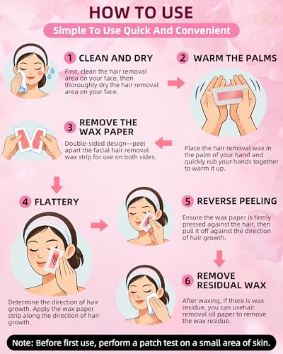 50% Off 48-Piece Facial Wax Strips Kit with Calming Wipes - Image 4