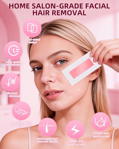 50% Off 48-Piece Facial Wax Strips Kit with Calming Wipes - Image 5