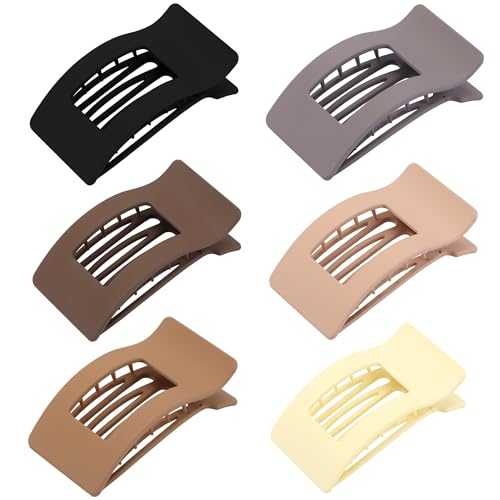 6-Pack Matte Brown Hair Claw Clips for Thick Hair - Price Drop - Image 1