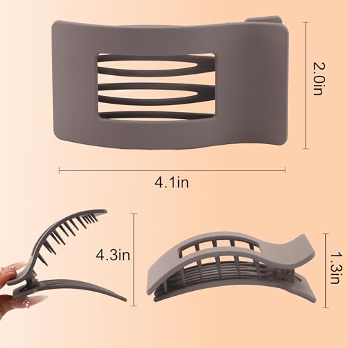 6-Pack Matte Brown Hair Claw Clips for Thick Hair - Price Drop - Image 2