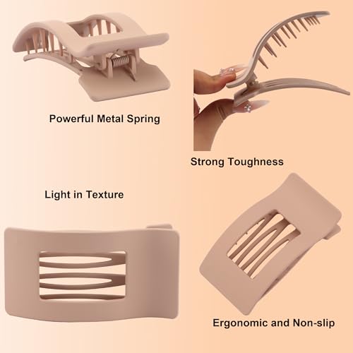 6-Pack Matte Brown Hair Claw Clips for Thick Hair - Price Drop - Image 3