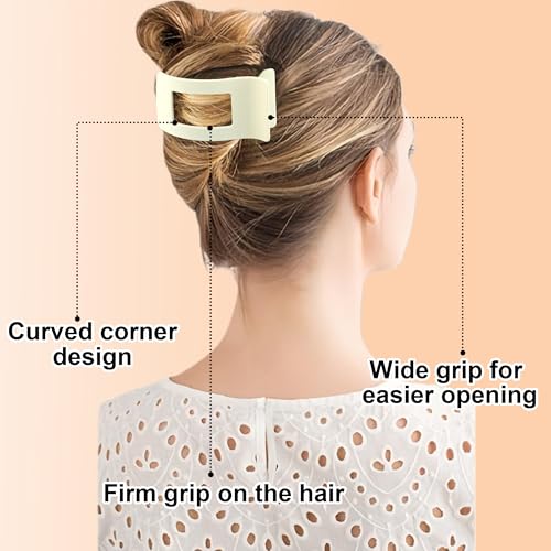 6-Pack Matte Brown Hair Claw Clips for Thick Hair - Price Drop - Image 4