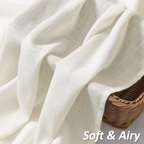 35% Off Guken Natural Linen Curtains - 2 Panel Set - Image 3