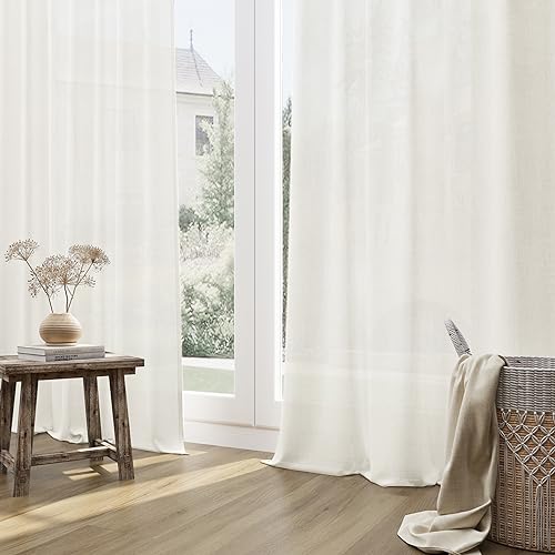 35% Off Guken Natural Linen Curtains - 2 Panel Set - Image 4