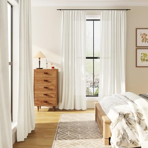 35% Off Guken Natural Linen Curtains - 2 Panel Set - Image 5