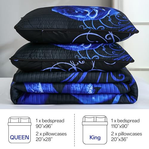 Save 49% on Xruibed King Size Rose Floral Quilt Set - Image 6