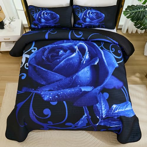 Save 49% on Xruibed King Size Rose Floral Quilt Set - Image 7