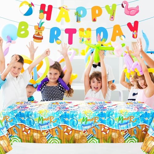50% Off Summer Beach Party Decorations Kit with Banner & Balloons - Image 6