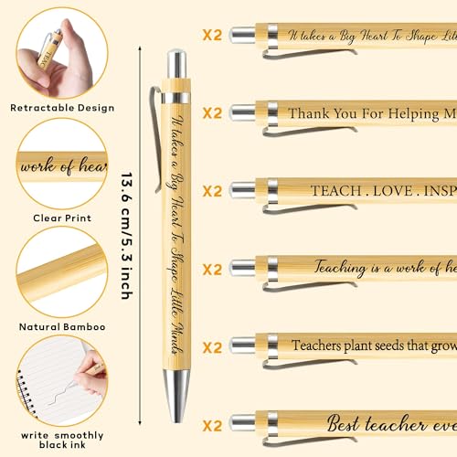 ANGOLIO 12-Piece Teacher Appreciation Gift Set with Notebooks & Pens - Image 3