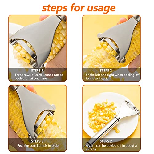 Abnaok Corn Stripper Set with Bonus Peeler - Kitchen Gadget - Image 3