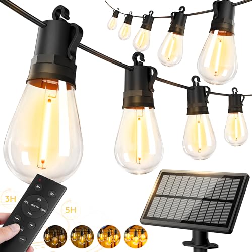 33% Off 50ft Solar Outdoor String Lights with Remote Control - Image 1