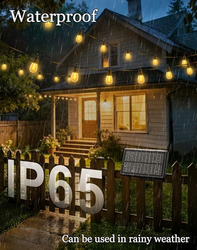 33% Off 50ft Solar Outdoor String Lights with Remote Control - Image 2