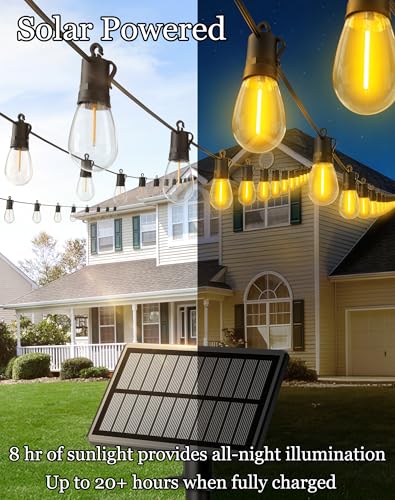 33% Off 50ft Solar Outdoor String Lights with Remote Control - Image 3