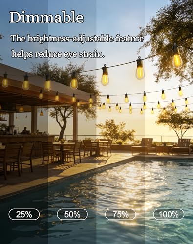 33% Off 50ft Solar Outdoor String Lights with Remote Control - Image 4