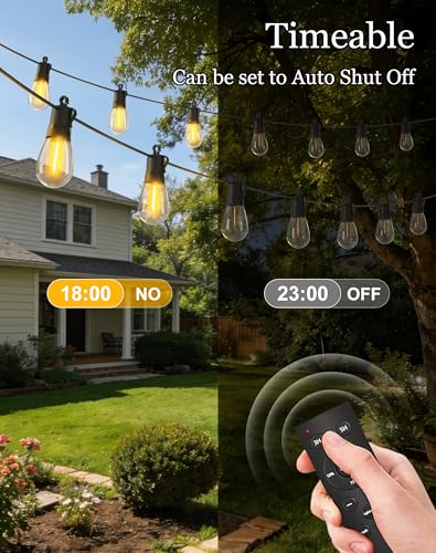 33% Off 50ft Solar Outdoor String Lights with Remote Control - Image 5