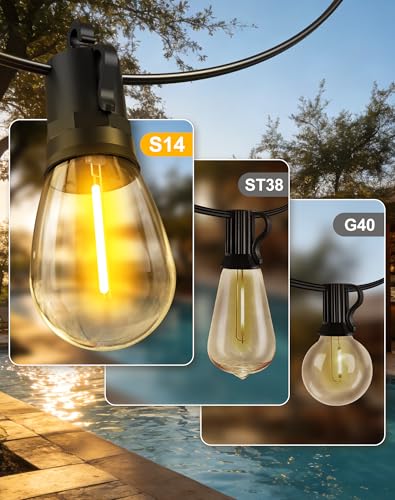 33% Off 50ft Solar Outdoor String Lights with Remote Control - Image 7