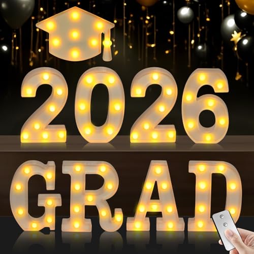 Light-Up 2026 Graduation Decorations Set for Wall or Table - Image 1