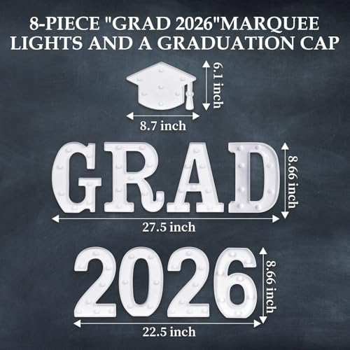 Light-Up 2026 Graduation Decorations Set for Wall or Table - Image 6