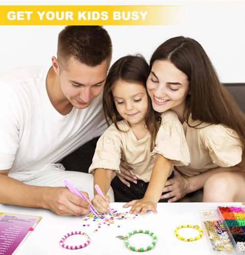 Dowsabel Clay Beads Bracelet Kit for Kids - 5000 Pcs - Image 4