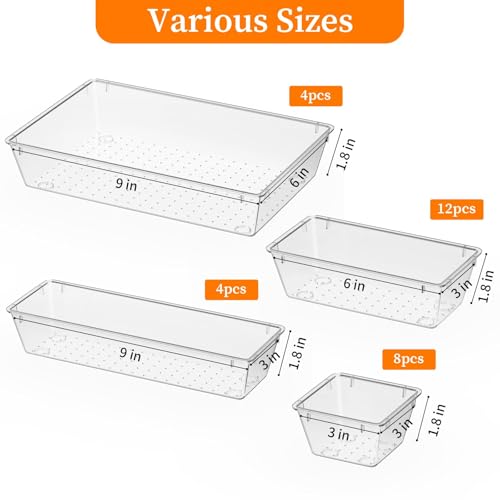 50% Off StorMiracle 32-Piece Clear Drawer Organizer Set - Image 3