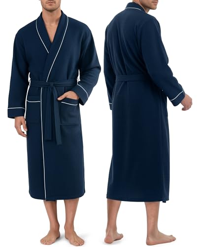 38% Off NY Threads Men's Lightweight Waffle Robe with Pockets - Image 1