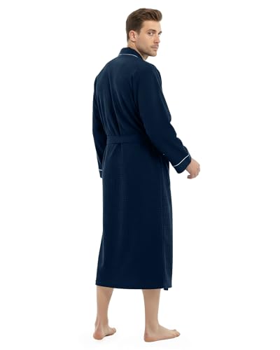 38% Off NY Threads Men's Lightweight Waffle Robe with Pockets - Image 2