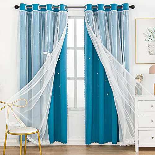 Save 41% on UNISTAR Star Blackout Curtains for Kids Rooms