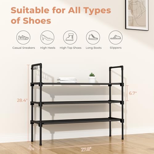 Save $3 on LANTEFUL 3-Tier Shoe Rack with Hooks - Image 3