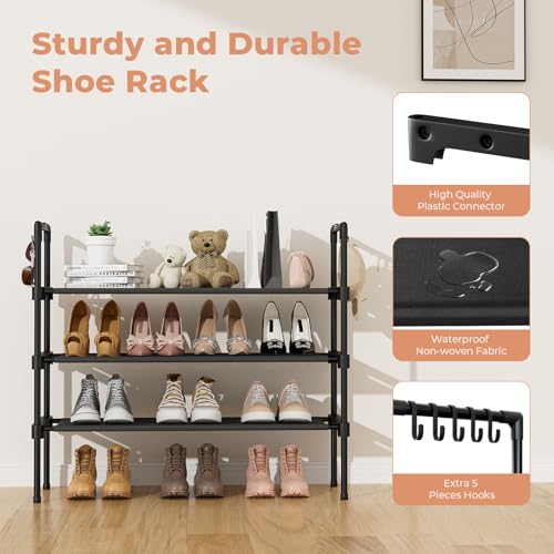 Save $3 on LANTEFUL 3-Tier Shoe Rack with Hooks - Image 4