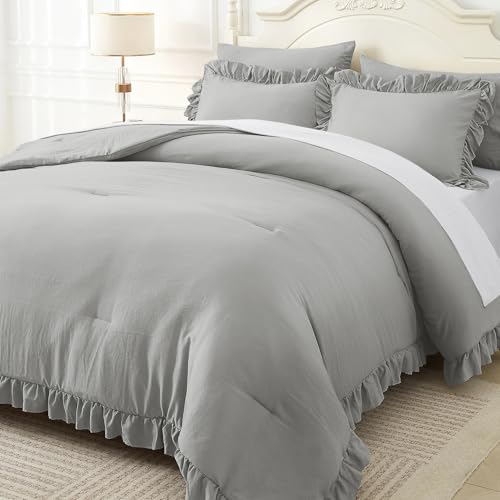 50% Off ARTALL Ruffled Twin Comforter Set for Teens & Girls