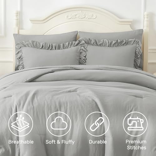 50% Off ARTALL Ruffled Twin Comforter Set for Teens & Girls - Image 2