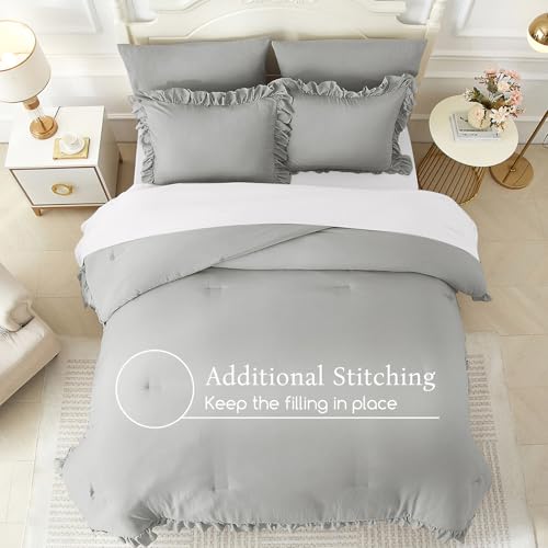 50% Off ARTALL Ruffled Twin Comforter Set for Teens & Girls - Image 4