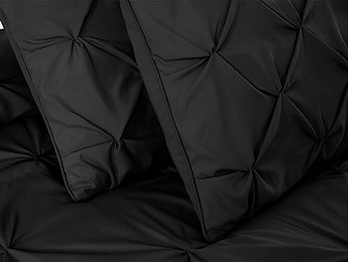 Chezmoi King Comforter Set - Pinch Pleat Microfiber Bedding - Image 4