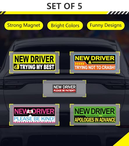 50% Off New Driver Magnet Stickers for Cars - 5-Pack - Image 5