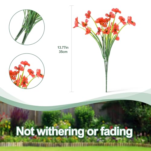 22 Bunches UV Resistant Artificial Flowers for Outdoor Decor - Image 7