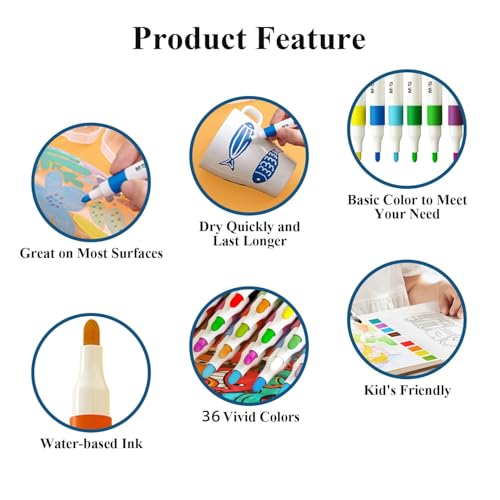 Save on M&G 36-Color Acrylic Paint Markers for Crafts - Image 3