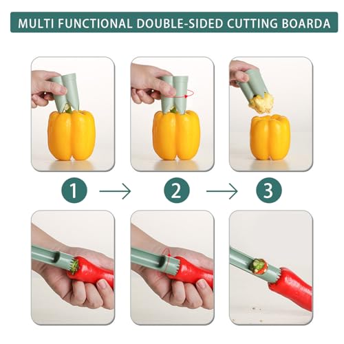 40% Off WROLEM 2-in-1 Pepper Corer & Seed Remover Tool - Image 4