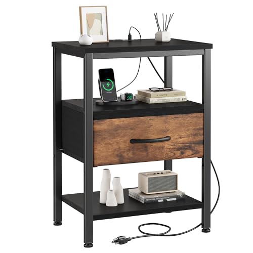 Save 33% on DUMOS Bedside Table with Charging Station - Image 1