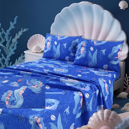 MAG Mermaid Queen Sheet Set for Kids - Under $13 - Image 1