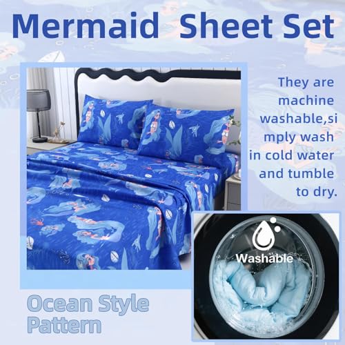 MAG Mermaid Queen Sheet Set for Kids - Under $13 - Image 4