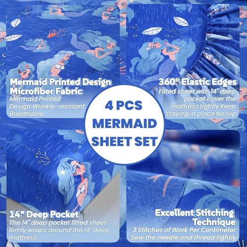 MAG Mermaid Queen Sheet Set for Kids - Under $13 - Image 5