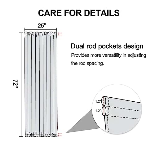 63% Off ULQUISNCE Grey Geometric Sheer Curtains (2 Panels) - Image 5