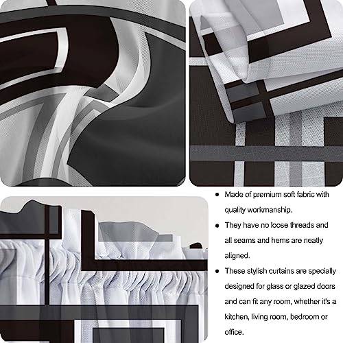 63% Off ULQUISNCE Grey Geometric Sheer Curtains (2 Panels) - Image 6