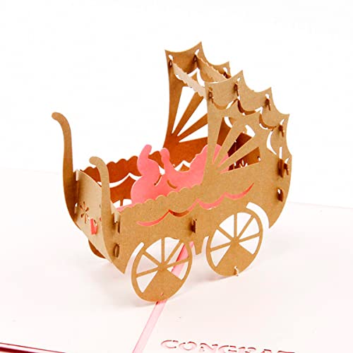 Handmade 3D Baby Shower Pop-Up Greeting Card - Image 1