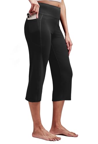 Alaroo Women's High Waisted Yoga Capri Pants with Pockets - Image 1